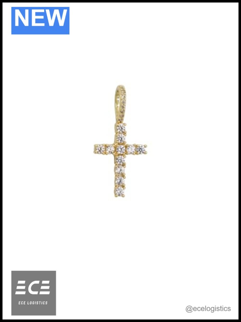 Gold Plated Cross Pendant Necklace Minimalist Charm Christian Jewelry